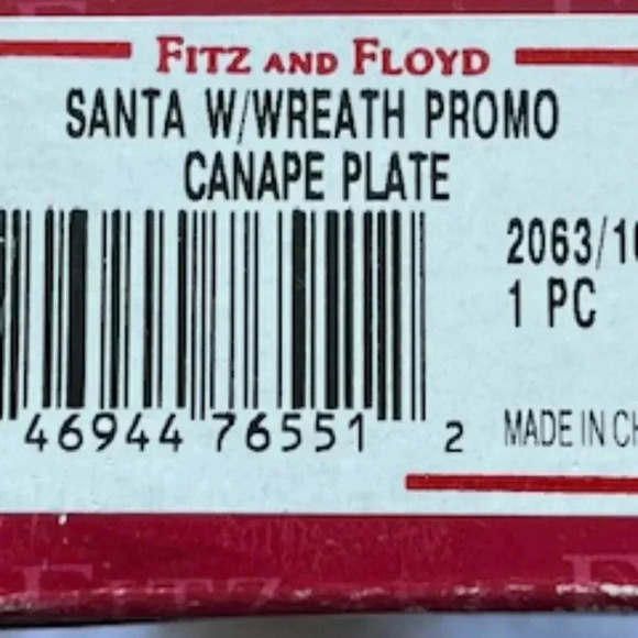 Fritz And Floyd Santa Holiday Christmas Wreath‎ Plate - Picture 6 of 6